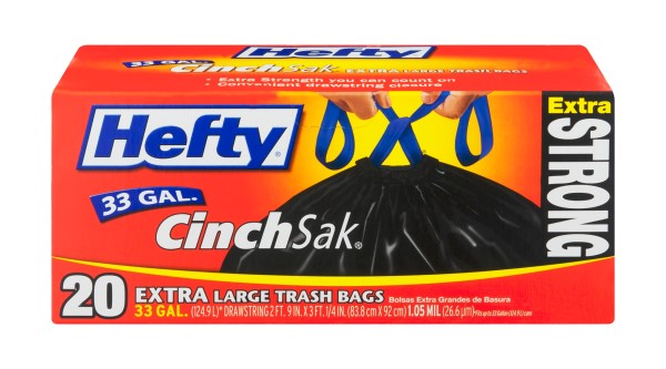 Hefty Strong 33 Gal. Extra Large Black Trash Bag (20-Count)