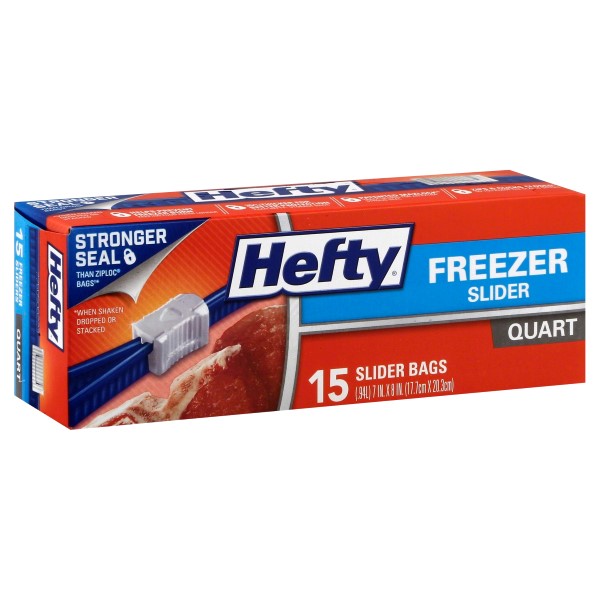 Slider Freezer Bags, Qt., 15-Ct.