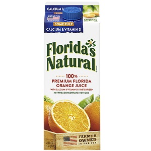Florida's Natural 100% Pure Premium Orange Juice - Some Pulp Calcium & Vitamin D