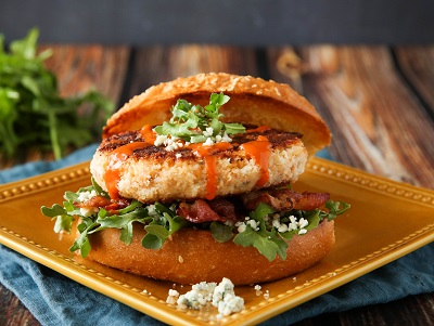 DLM Buffalo Bleu Chicken Burger