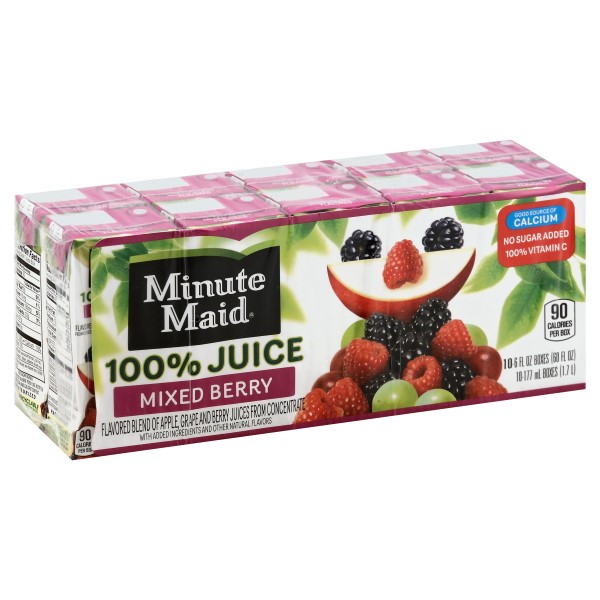Minute Maid 100% Mixed Berry Juice Boxes
