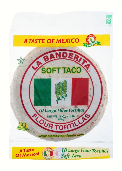 La Banderita 8" Soft Taco Flour Tortillas