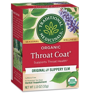 Traditional Medicinals Organic Throat Coat Original with Slippery Elm Tea