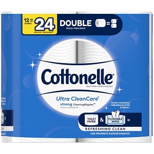 Cottonelle Double Roll Clean Care Toilet Paper