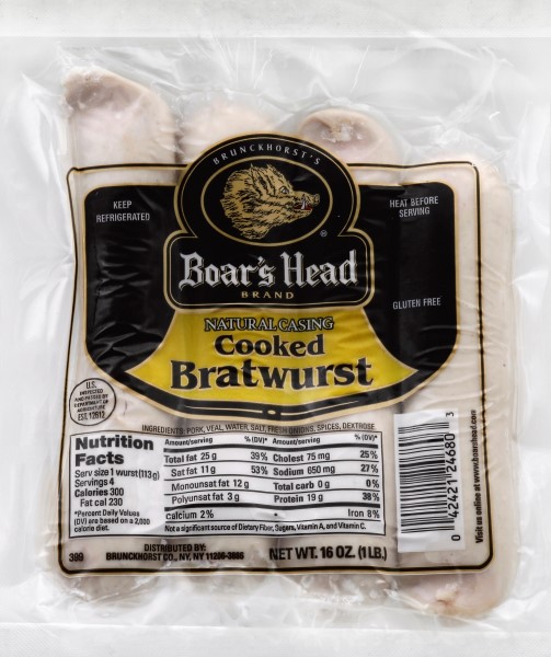 Boar's Head Cooked Bratwurst