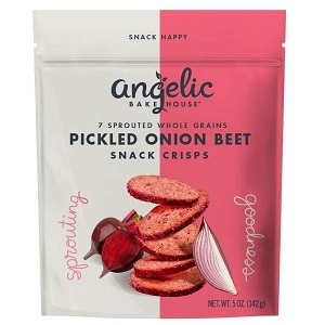 Angelic Bakehouse 7 Sprouted Whole Grains Pickled Onion Beet Snack Crisps