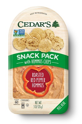 Cedar's Roasted Pepper Hommus & Chips Snack Pack