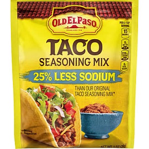Old El Paso 25% Less Sodium Taco Seasoning Mix