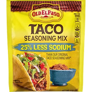 25% Less Sodium Taco Seasoning Mix - Old El Paso