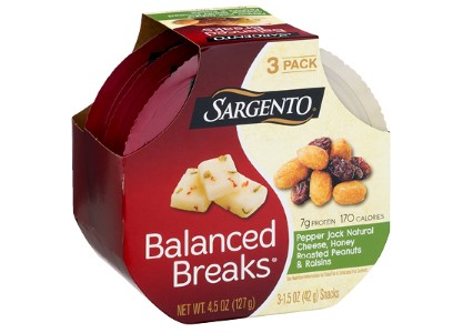 Sargento Balanced Breaks Pepper Jack, Honey Roasted Peanuts, & Raisins
