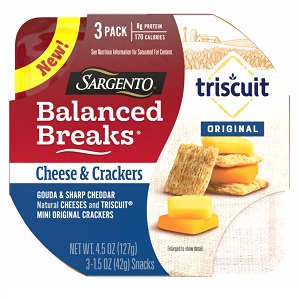 Sargento Balanced Breaks Cheese & Crackers Gouda & Sharp Cheddar with Triscuit Crackers