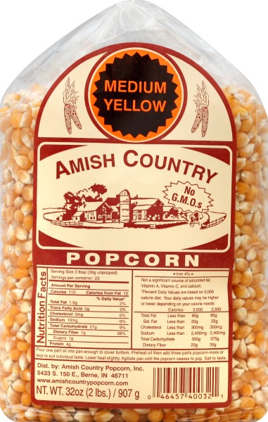 Amish Country Yellow Popping Corn