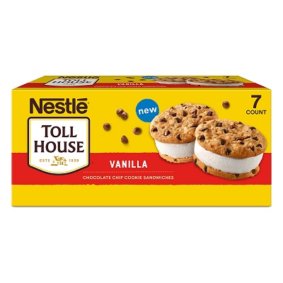 Toll House Vanilla Chocolate Chip Cookie Ice Cream Sandwiches