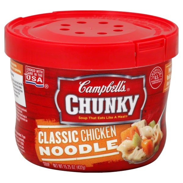 Campbell's Chunky Classic Chicken Noodle Soup Microwavable Bowl