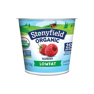Stonyfield Organic Low Fat Raspberry