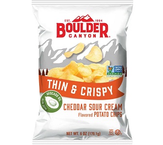 Boulder Canyon Thin & Crispy Avocado Oil Cheddar Sour Cream Potato Chips