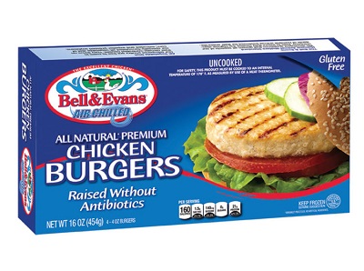 Bell & Evans All Natural Premium Chicken Burgers