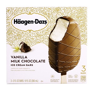 Haagen-Dazs Vanilla Milk Chocolate Ice Cream Bars