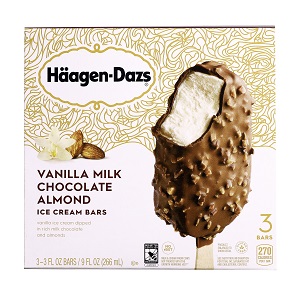 Häagen-Dazs Vanilla Milk Chocolate Almond Ice Cream Bars