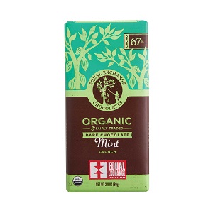 Equal Exchange Organic Dark Chocolate Mint Crunch Bar 67%