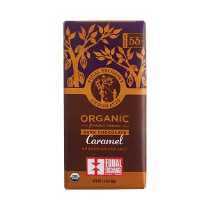 Equal Exchange Organic Dark Chocolate Caramel Crunch with Sea Salt Bar 55%