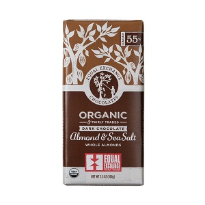 Equal Exchange Organic Dark Chocolate Almond & Sea Salt Bar 55%