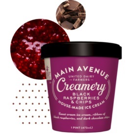 UDF Main Avenue Creamery Ice Cream - Black Raspberries & Chips