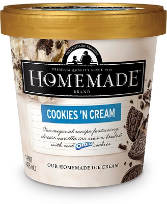 Homemade Brand Cookies 'n Cream Ice Cream