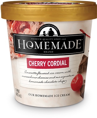 Homemade Brand Cherry Cordial Ice Cream