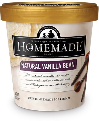 Homemade Brand Natural Vanilla Bean Ice Cream