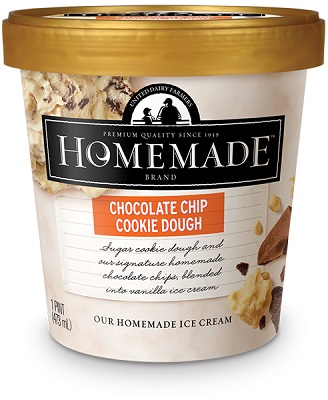 Homemade Brand Chocolate Chip Cookie Dough Ice Cream