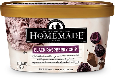 Homemade Brand Black Raspberry Chip Ice Cream