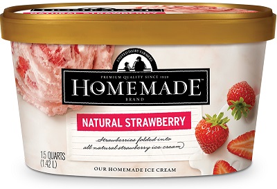 Homemade Brand Natural Strawberry Ice Cream