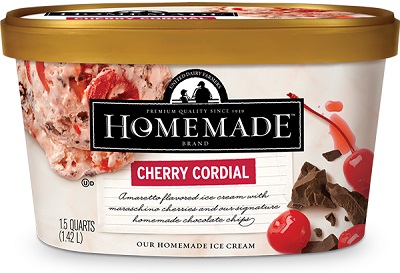 Homemade Brand Cherry Cordial Ice Cream