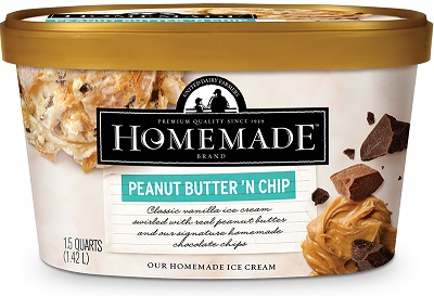Homemade Brand Peanut Butter 'N Chip Ice Cream