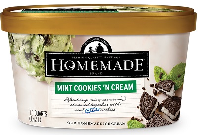 Homemade Brand Mint Cookies & Cream Ice Cream
