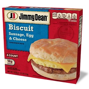 Jimmy Dean Biscuit Sausage Egg & Cheese Sandwiches