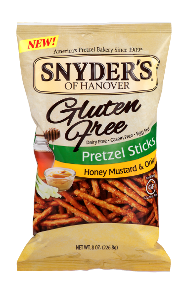 Snyder's of Hanover Gluten Free Pretzel Sticks Honey Mustard & Onion