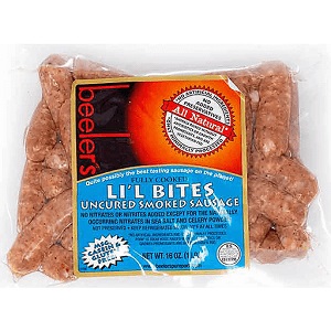 Beeler's Fully Cooked Li'l Bites Uncured Smoked Sausages