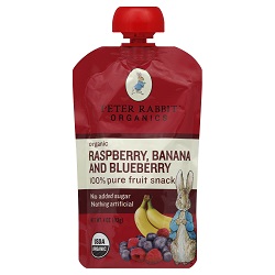 Peter Rabbit Baby Organic Raspberry, Banana & Blueberry puree