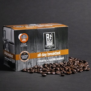 Rooted Grounds Coffee Co All Day Breakfast Single Serve Pods