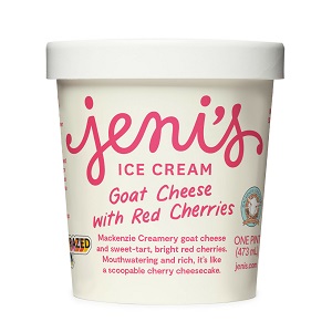 Jeni's Goat Cheese with Roasted Cherries Ice Cream