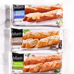 Julian's Recipe Pretzel Baguette with Butter & Sea Salt