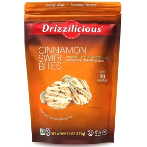 Drizzilicious Mini Rice Cakes - Cinnamon Swirl Bites