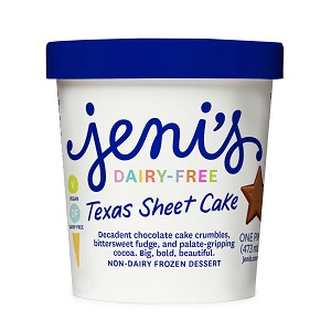 Jeni's Dairy Free Texas Sheet Cake Ice Cream