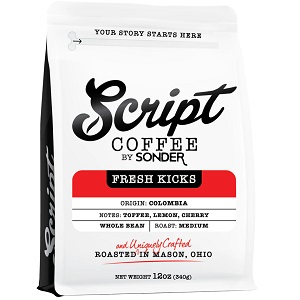 Script Coffee Fresh Kicks Colombia Whole Bean Coffee