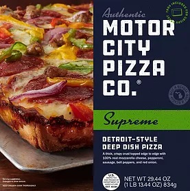 Motor City Pizza Co. Supreme Detroit-Style Deep Dish Pizza