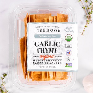 Firehook Garlic Thyme Baked Crackers