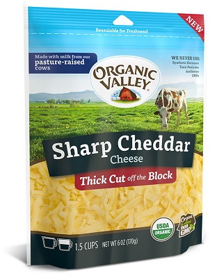 Organic Valley Thick Cut Shredded Sharp Cheddar Cheese