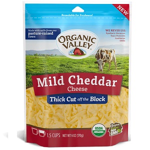 Organic Valley Thick Cut Shredded Mild Cheddar Cheese